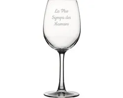 Witte wijnglas gegraveerd - 36cl - La Plus Sympa des Mamans