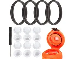 Valves de distribution 10 pièces - Joint de remplacement pour bouteille d'eau Gatorade Gx - 32 oz - Accessoires de vêtements pour bébé pour couvercle de bouteille - Valve en silicone, insert en plastique, joints de bouteille et tournevis