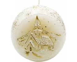 Kerstkaars Kerstdecoratie Kerstbal Kaars met Kerk