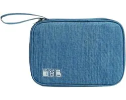Draagbare Elektronische Accessoire Organizer voor Reizen, Schokbestendige en Vochtbestendige Kabeltas voor Opladers, Hard Drives en Kabels