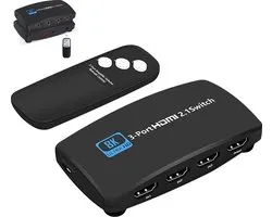 DrPhone HS7 8K@60Hz HDMI 2.1 Switch - HDMI Switch 3 IN 1 OUT – 48Gbps – HDCP 2.3 - Geschikt o.a voor Fire Stick, HDTV, PS4/5, etc