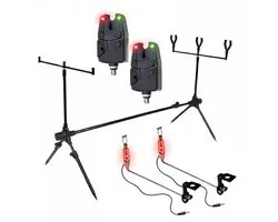 X2 Base Rodpod - Set - Incl 2 Beetmelders - 2 Hangers met Leds - Karpervissen - Karperset