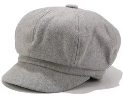 ASTRADAVI Fashion Hats - Vintage Baret Painter Cap - Newsboy Gatsby - Stijlvolle Hoed - Lichtgrijs