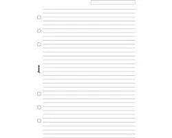 Filofax A5 Ruled Notepaper  White