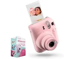 Instant Camera - Sofortbildkamera Fotorolletjes - Herinneringen Vastleggen - Automatische Belichting Selfie Spiegel - 1 Aantal - Blossom Pink