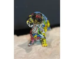 Goodyz - Street Art - Honden - Teckel - Staand - kleur Graffiti - 24cm lang