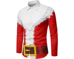 Grappig Kerstoverhemd Heren Lange Mouwen - Ugly Christmas Pullover Shirt