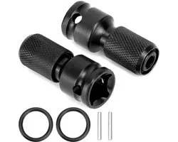 Dailygoods - 2 Stuks Socket Adapter, 1/2" Vierkante Aandrijving naar 1/4" Hex Shank Adapter
