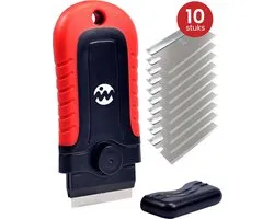 Induction Mate - The Original Glass Scraper - Grattoir pour plaques à induction - Convient aux surfaces en verre - 10 lames en acier inoxydable