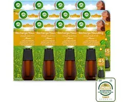 12 x Air Wick Essential Mist - Navulling - Happiness - Ananas & Wilde Munt - 20ml - Wasstrips - Navulling - Geurverspreider - Aromatherapie - Ananas - Wilde Munt