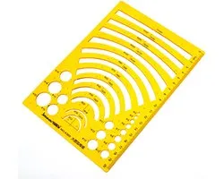 Technisch teken ontwerpsjabloon ARC - Tekenhulpmiddel Techniek Bogen soft plastic – Plastic liniaal template architect