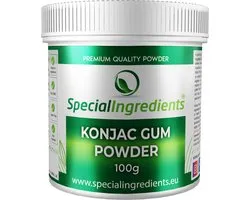 Konjac (Konjak) Gom - 100 g - Vegetarisch Verdikkingsmiddel en Stabilisator - Moderne Gastronomie - Moleculair Koken - Hersluitbare Pot - Recycled Plastic