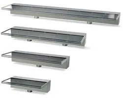 ExcelValley - Barrière anti-déversement en Acryl pour cascade 135 mm (5,3 po) pour piscine, spa ou étang [Led : Non] | 120 cm - 47,24"]