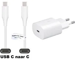OneOne 25W super snellader + 0,5m Sterke USB C naar C kabel. PD lader. Oplader adapter past op Sony MP3 NW-A100TPS, NW-A105, NW-A105HN, NW-A106, NW-A106HN