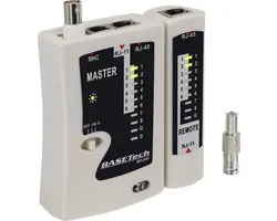 Basetech BT-200 BT-200 Kabeltester Geschikt voor: RJ-45, RJ-11, BNC