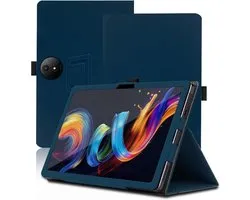 Dun Beschermhoesje voor TCL NXTPAPER 11 Plus - Lichtgewicht Flip Cover met Standaardstandaard en Handriem - Blauw