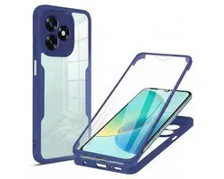 Hoesje geschikt voor HONOR X5c Plus - Techsuit ColorVerse 360 Case met Screenprotector - Blauw
