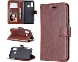 Samsung Galaxy A40 Cover Book Case Marron