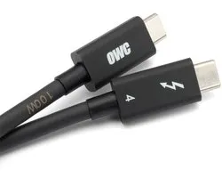 OWC 0.7 Meter Universal Cable and Full Capability for all Thunderbolt 3, Thunderbolt 4, USB-C and USB 4 devices - Black