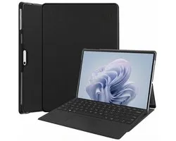 imoshion Tablet Hoes - Geschikt voor Microsoft Surface Pro 10/Microsoft Surface Pro 11/Microsoft Surface Pro 9/Microsoft Surface Pro 12 - 13 inch - Trifold Bookcase - Zwart