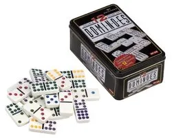 HOT Games Domino Dubbel 12 in blik punten kleur.