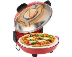 Pizza oven-Pizza Oven & Grill Binnen Pizza Maker Machine 12-Inch -ROOD.