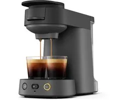 Philips Senseo Vibe Machine à café à dosettes CSA225/60 - Compacte - Choix de 1 ou 2 tasses - Intensité réglable - Arrêt automatique - Gris foncé