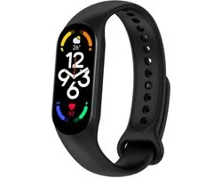 Bracelet en silicone Strap-it Xiaomi Mi Band 7 - Noir