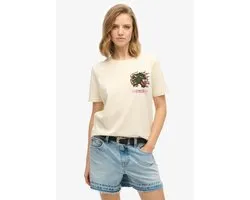 Superdry - Old School Tattoo T-shirt met relaxte pasvorm - Dames - T-shirts
