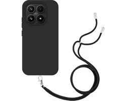 Just in Case coque avec cordon adaptée au Xiaomi 17 Coque avec Cordon - Étui flexible - Noir
