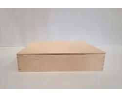 Alexander Toys houten speelbak - sensorisch speelgoed met deksel 25x25x5 cm.