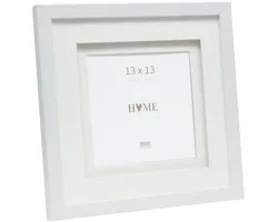 Deknudt Frames fotolijst S65KK1 P1 - wit met passe-partout - 13x13 cm