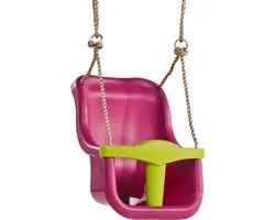 Kbt Balançoire de luxe pour enfants Violet-Vert citron