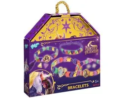 Totum Unicorn Academy bracelets de perles à fabriquer avec des perles carrées spéciales - emballage cadeau de luxe doré - speelgoed filles conseil cadeau Noël