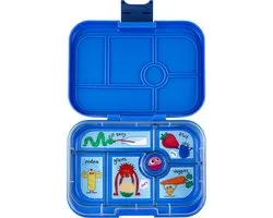 Yumbox Original - Boîte à lunch Bento box étanche - 6 compartiments - Plateau Surf Blue / Funny Monstres