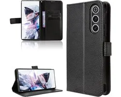 Allecto Plus - Étui portefeuille pour RedMagic 10 Air - Étui de protection avec emplacements pour cartes - Fermeture magnétique - Zwart