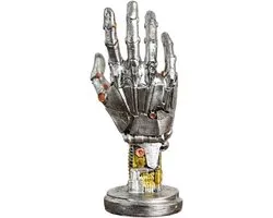 Support Bras Robotique - Support Manette - Configuration Gaming - Design Cyberpunk Unique - 11 x 10 x 25 cm - Argent