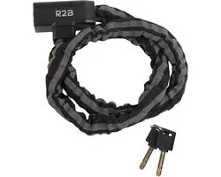 R2B Vélo serrure avec deux clés - 115 cm - Réfléchissant - Chaîne antivol pour vélo - Antivols pour vélos électriques - Chaîne antivol vélo