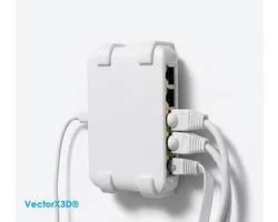 Muurbeugel geschikt voor Ubiquiti Unify USW Flex Mini 2.5G netwerk switch Wandhouder | Stevige Muur Beugel | Wall Mount Houder - Inclusief Bevestigingsmateriaal - VectorX3D®