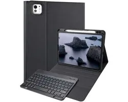 Bookcase avec clavier Bluetooth Accezz AZERTY adaptée à l'iPad Pro 11 (2024) M4