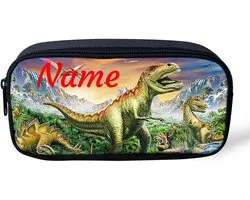 Belidome Kids Dinosaur Pencil Case Bag Met Naam Custom Pen Pouch Duurzaam