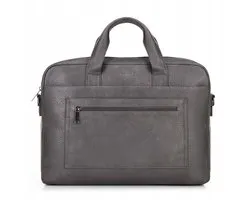 WITCHEN Laptoptas 17" Grijs Eco-leer - Stijlvol en Praktisch
