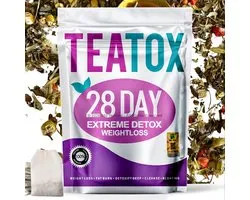 TeaTox® Kruidenthee 28 Dagen Challenge | Vegan Kruidenthee Set | Dagelijkse Thee Routine | E-Guide via QR Code | Anti-Counterfeit QR Hologram