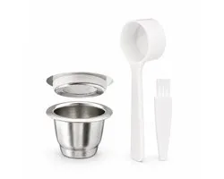 My Green Deal – RVS Herbruikbare Koffiecup – Hervulbare Espresso Capsule (Ø 3,7 × 2,4 cm) – Duurzaam & Plasticvrij
