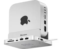 9-in-1 Dockingstation voor Mac mini M4 met M.2 NVMe SSD Behuizing en 4K HDMI Hub
