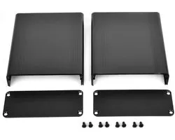 Projectbox van aluminiumlegering en gezandstraalde geoxideerde zwarte behuizing voor PCB-bedrading en controllers - Machinegegoten DIY-beschermingsbehuizing - 1,25