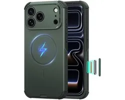 ESR Cyber Tough coque compatible pour iPhone 17 Pro Max et 18 Pro Max - compatible pour MagSafe - Vert