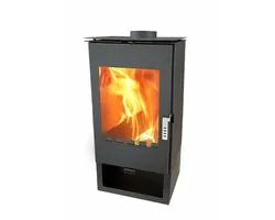 MaxxHome Poêle à bois moderne - 7,5 kW - 40x47x97cm - Convient pour des espaces jusqu'à 120 m³ - noir