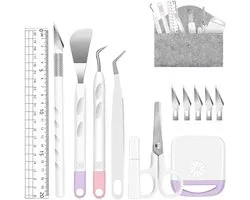 ImnBest Plotter Accessories, 13 Pieces Vinyl Weed Tools for Silhouette Weed Scraper, Silhouette Accessories, Defroster - ShopVlot
