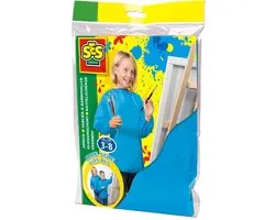 SES Creative - kliederschort blauw 3 t/m 8 jaar One Size - Verfschort – Kinderschort